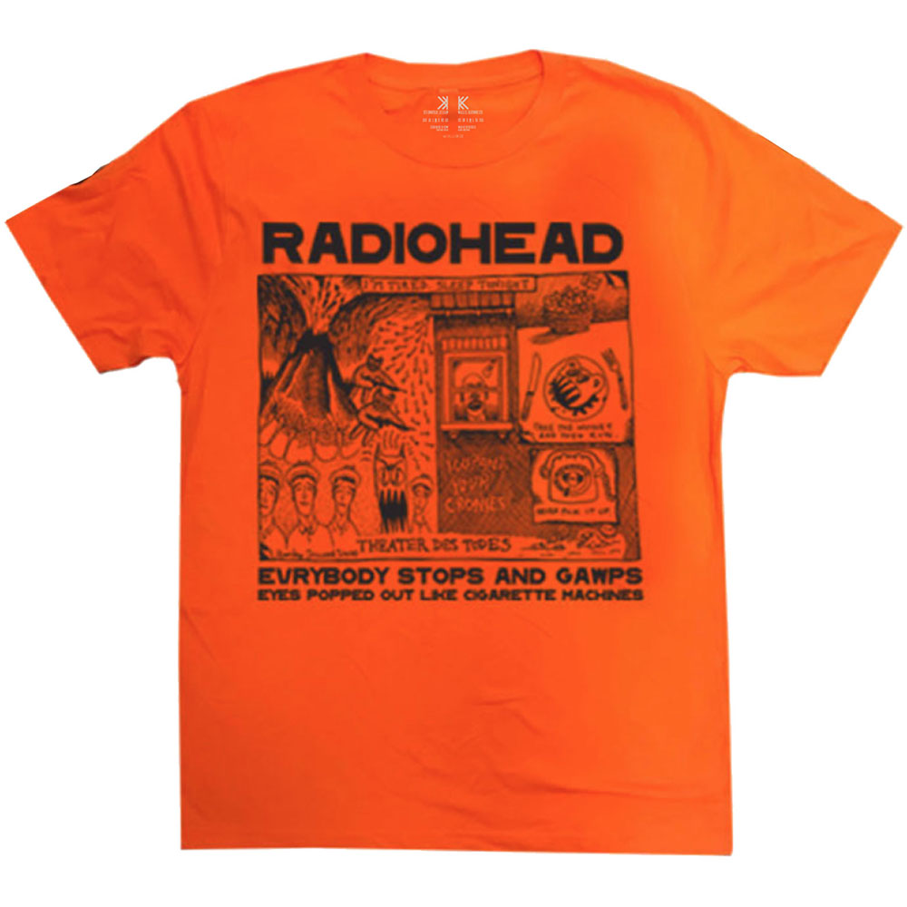 Radiohead tričko Gawps Oranžová M