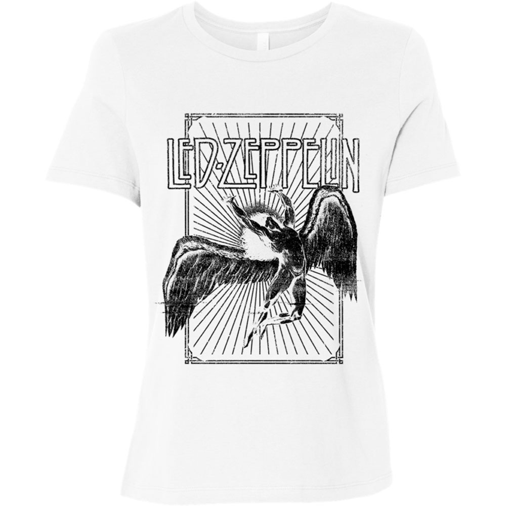 Led Zeppelin tričko Icarus Burst Biela S