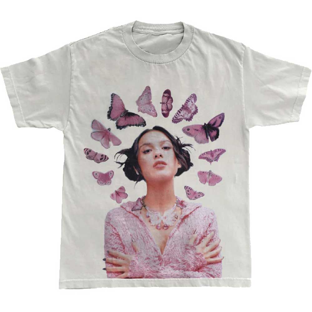 Olivia Rodrigo tričko Butterfly Halo Biela L