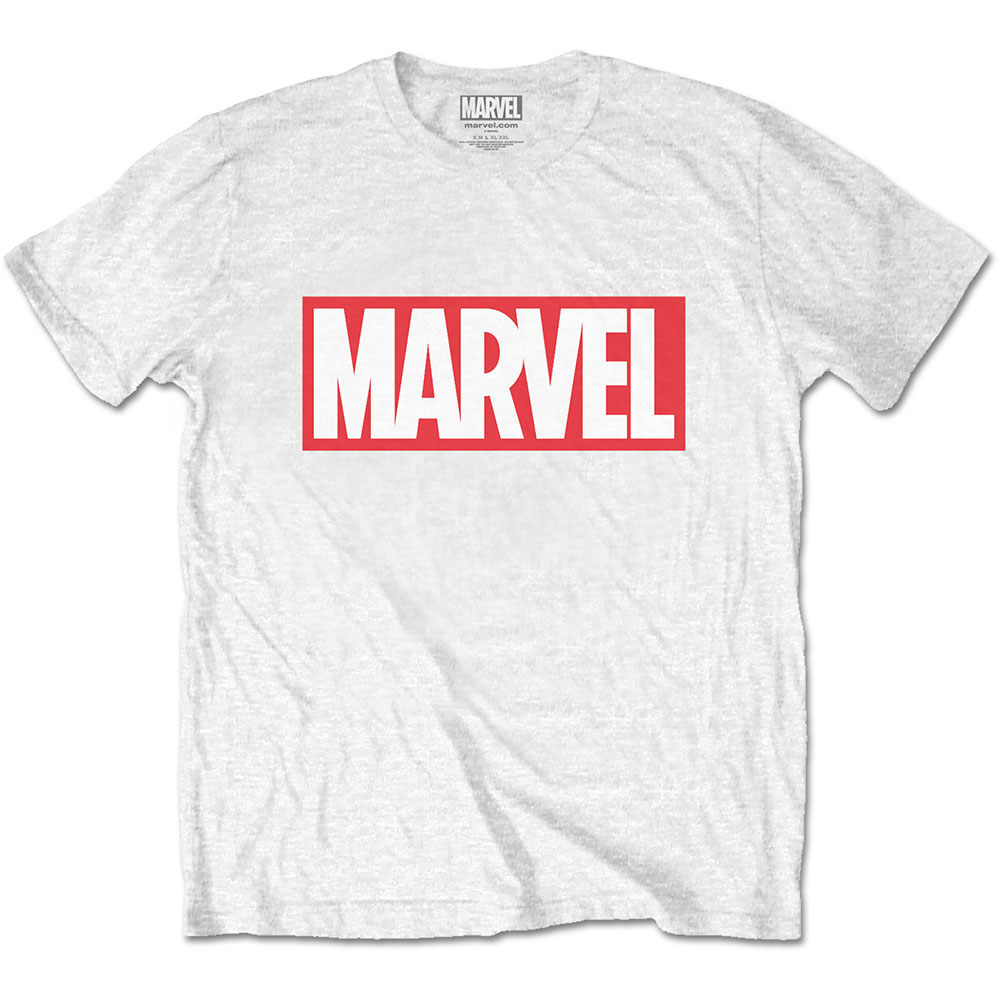 Marvel tričko Marvel Box Logo Biela XXL