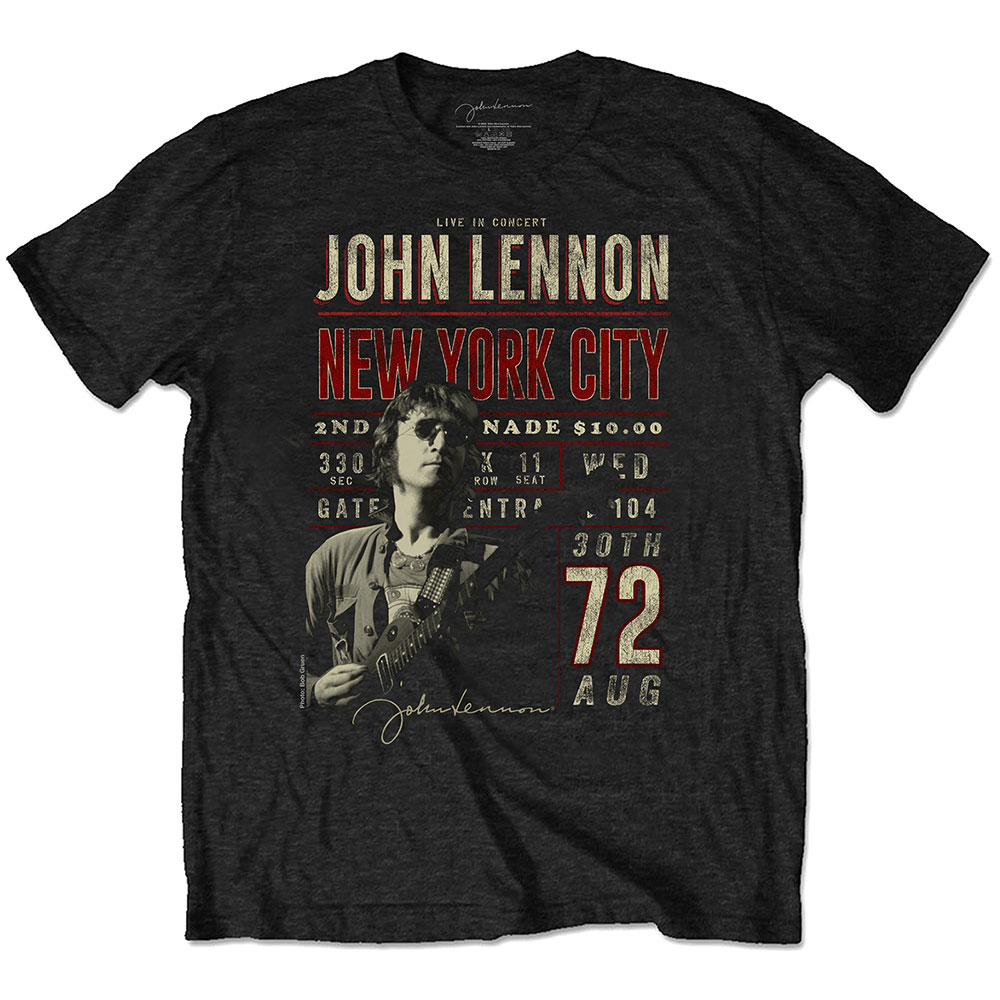 John Lennon tričko NYC \'72 Čierna M