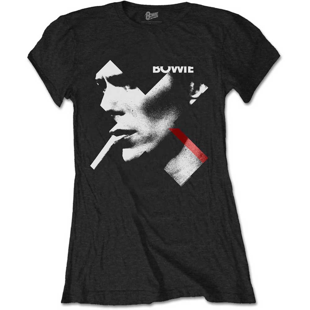 David Bowie tričko X Smoke Red Čierna L