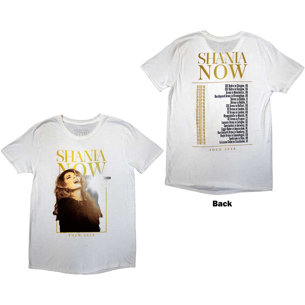 Shania Twain tričko Tour 2018 Mic Photo Biela XL