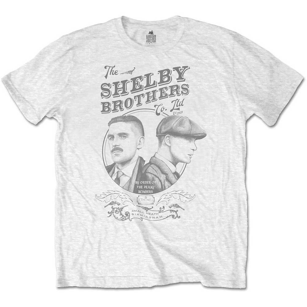 Peaky Blinders tričko Shelby Brothers Circle Faces Biela S