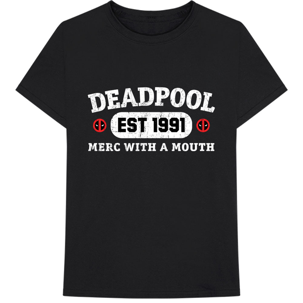 Marvel tričko Deadpool Merc With A Mouth Čierna XL