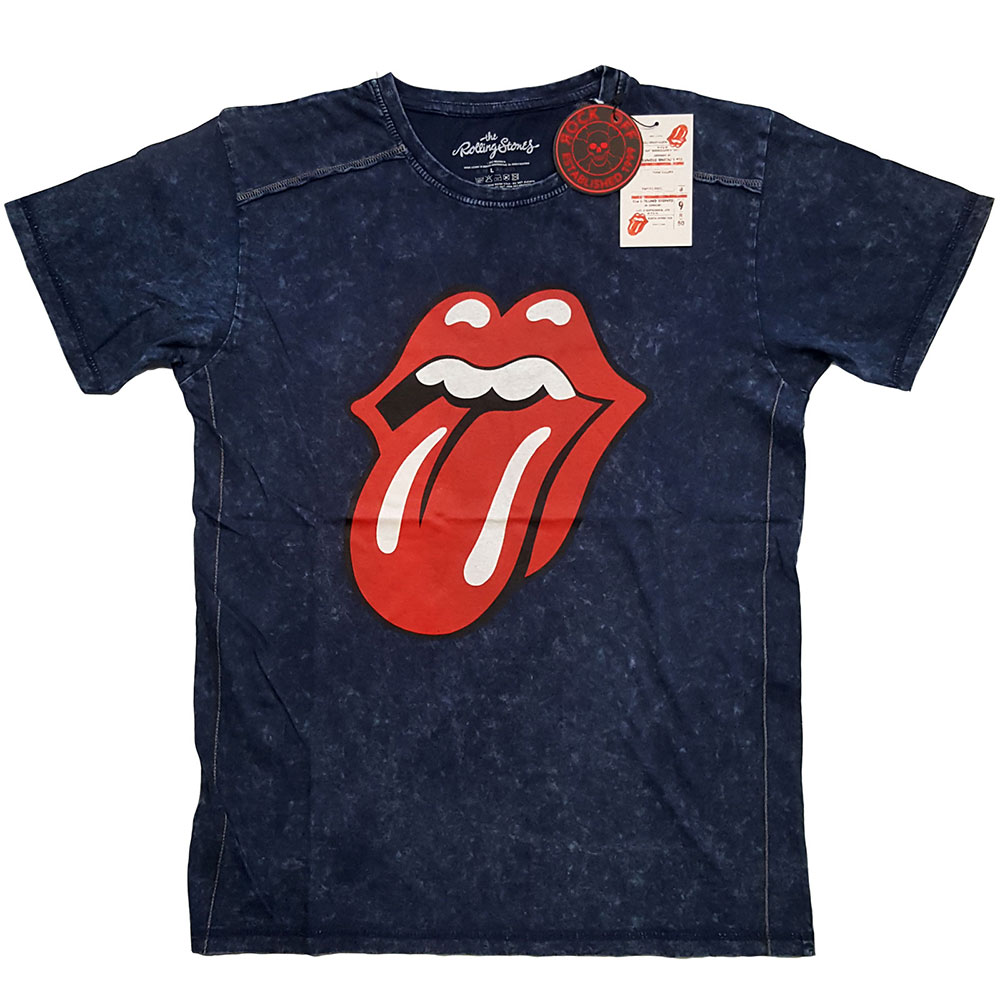 The Rolling Stones tričko Classic Tongue Modrá S
