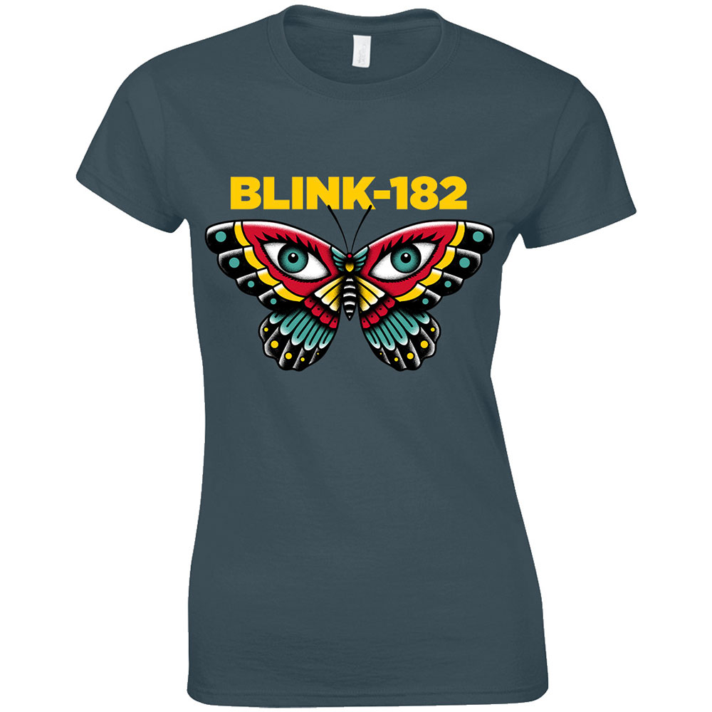 Blink 182 tričko Butterfly Modrá M
