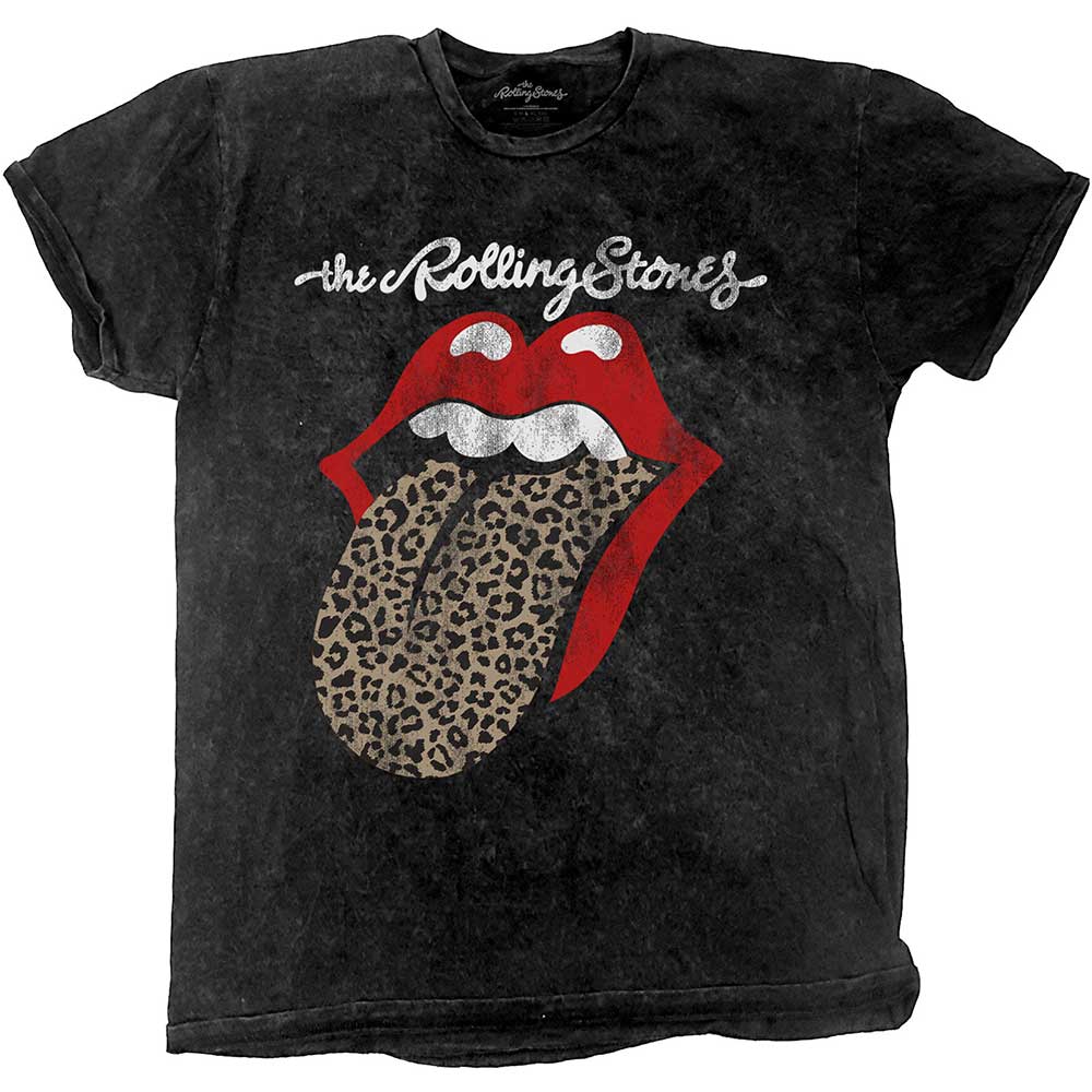 The Rolling Stones tričko Leopard Tongue Čierna XL