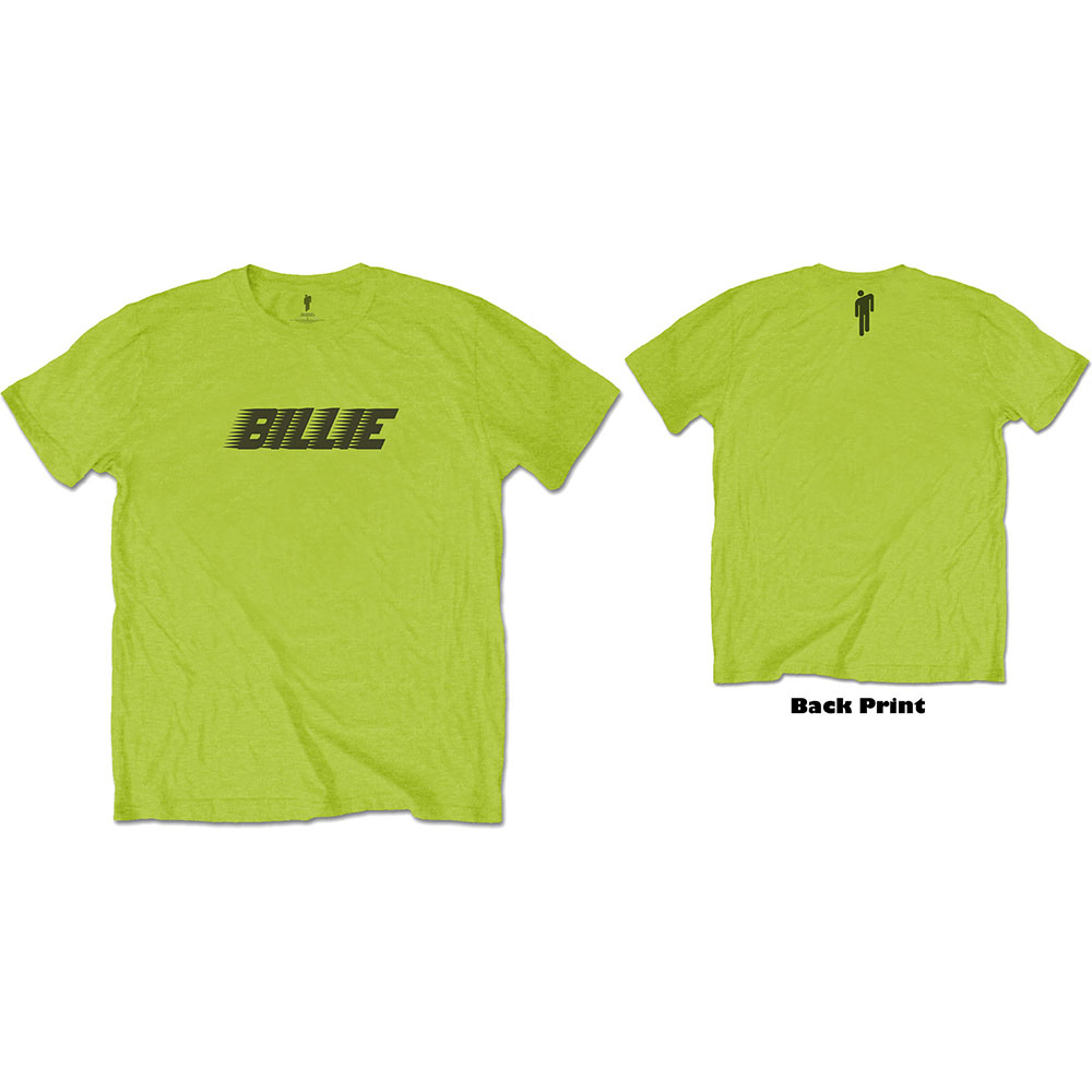 Billie Eilish tričko Racer Logo & Blohsh Zelená S