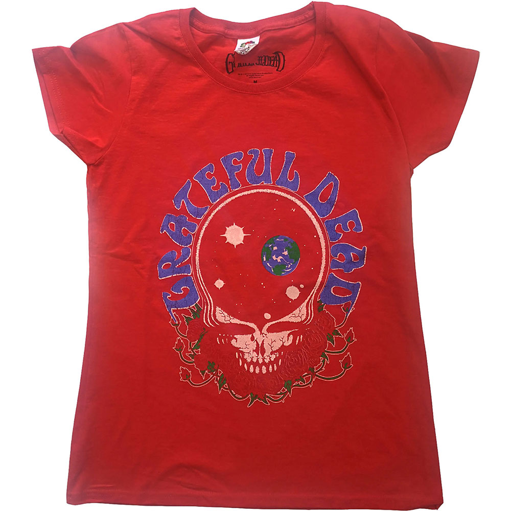 Grateful Dead tričko Space Your Face & Logo Červená M