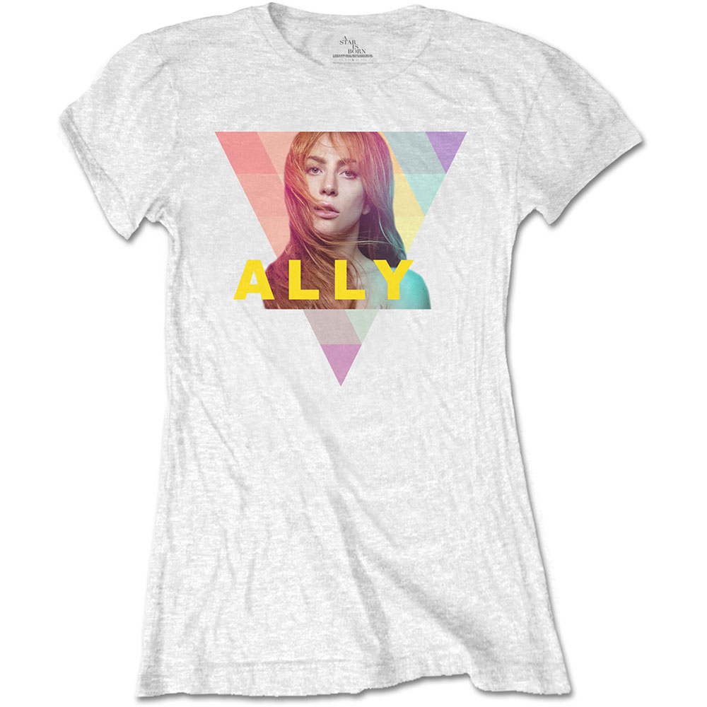Lady Gaga tričko Ally Geo-Triangle Biela S