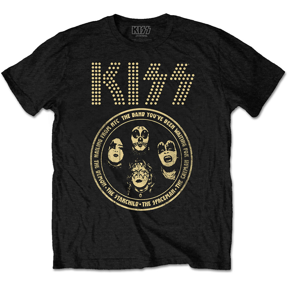 Kiss tričko Band Circle Čierna XL