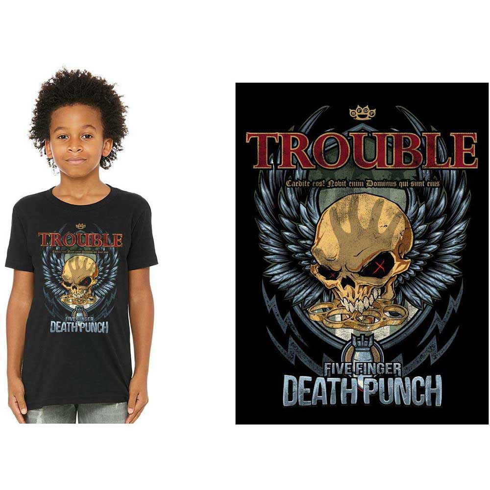 Five Finger Death Punch tričko Trouble Čierna 7-8 rokov