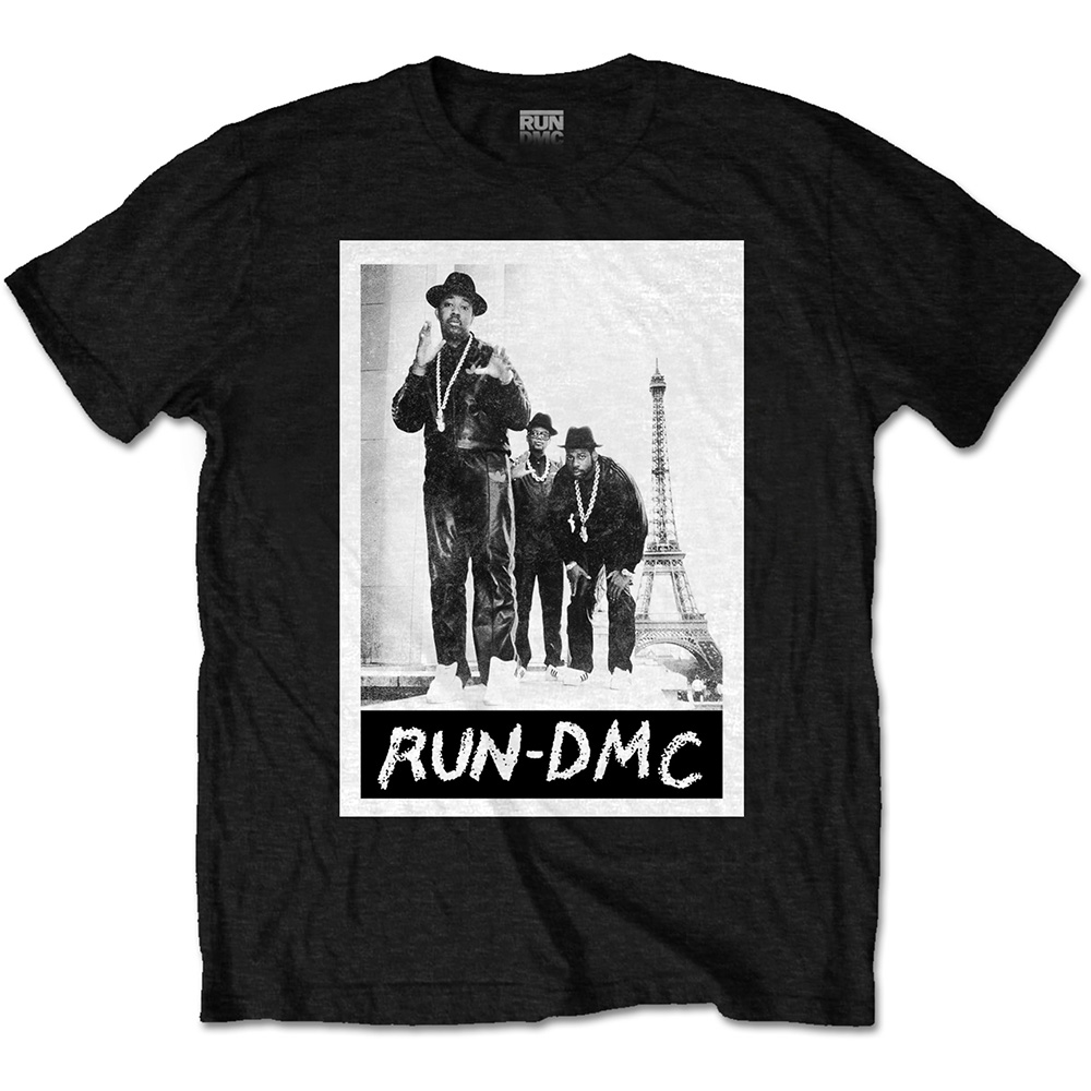 Run-DMC tričko Paris Photo Čierna XXL