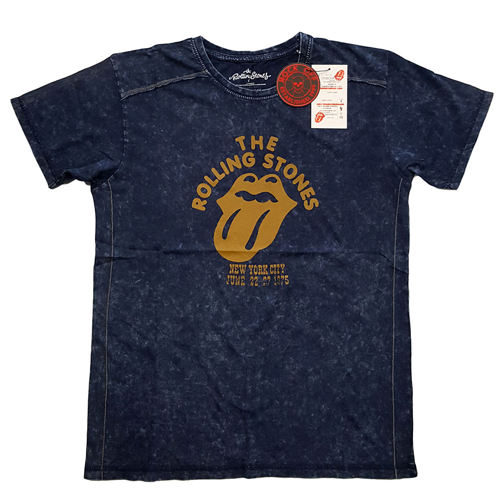 The Rolling Stones tričko NYC \'75 Modrá M