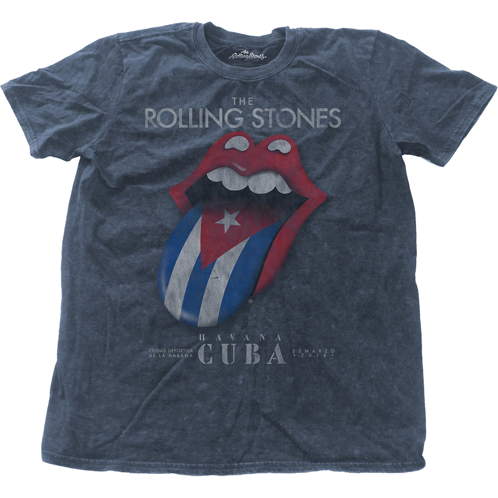 The Rolling Stones tričko Havana Cuba Modrá M