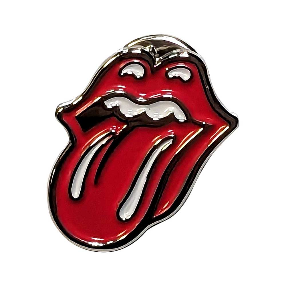 The Rolling Stones Classic Tongue Silver Outline