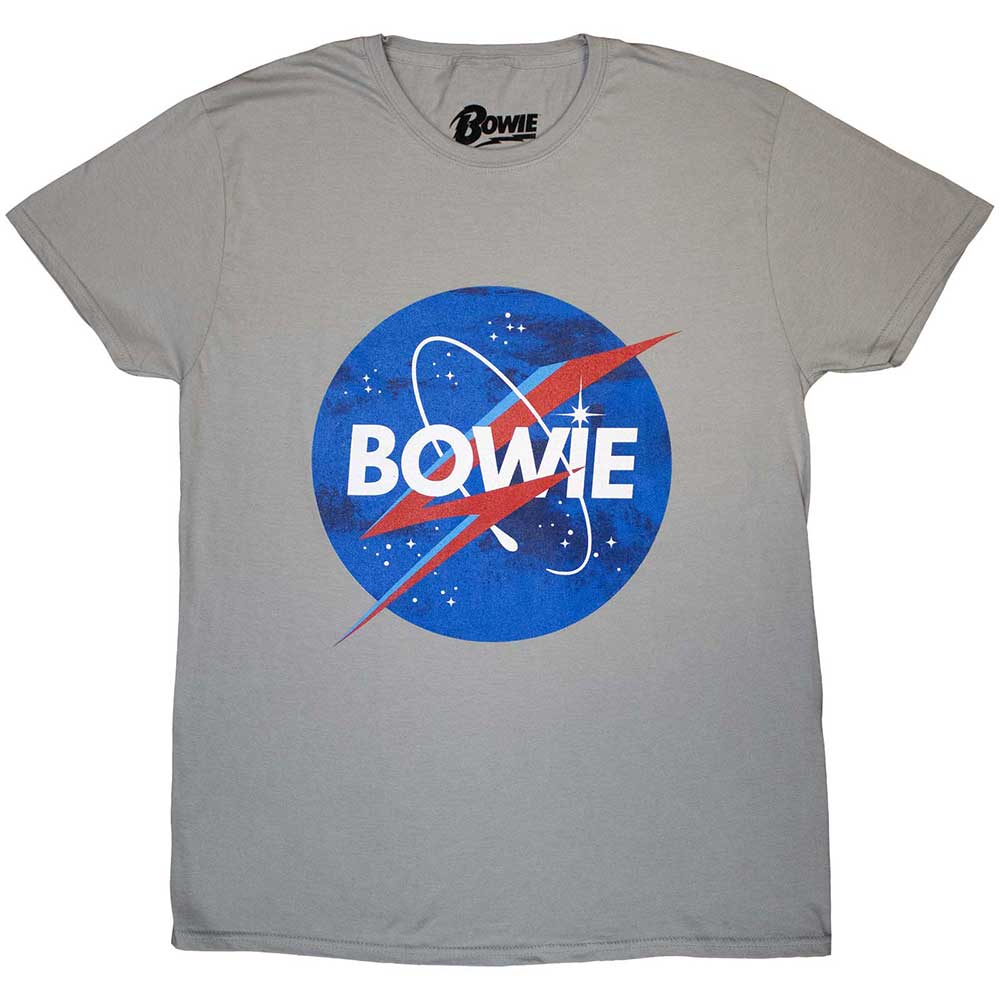 David Bowie tričko Starman Logo Šedá M