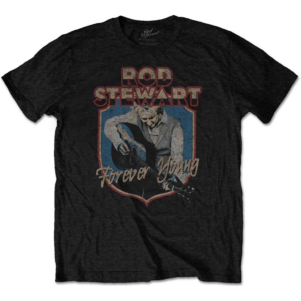 Rod Stewart tričko Forever Crest Čierna XL