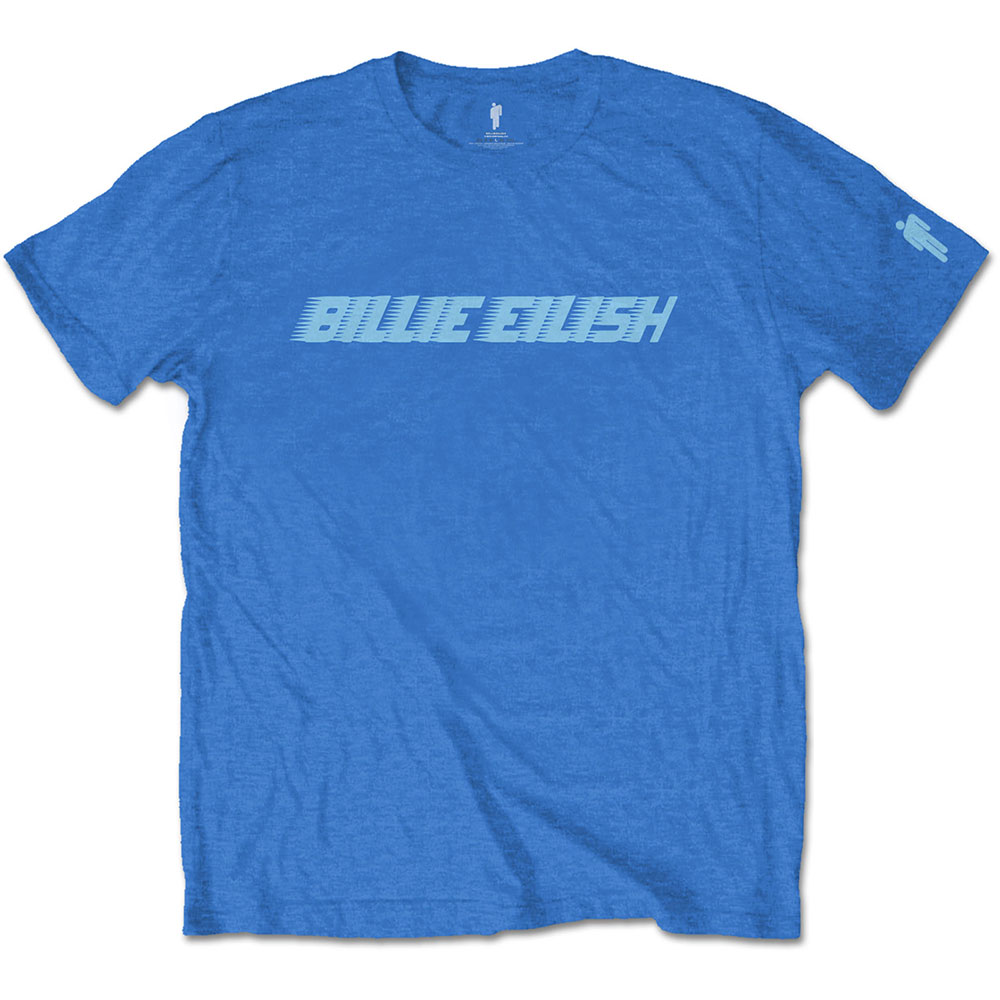 Billie Eilish tričko Blue Racer Logo Modrá L