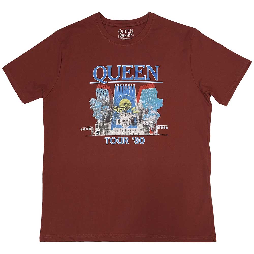 Queen tričko Tour \'80 Červená M