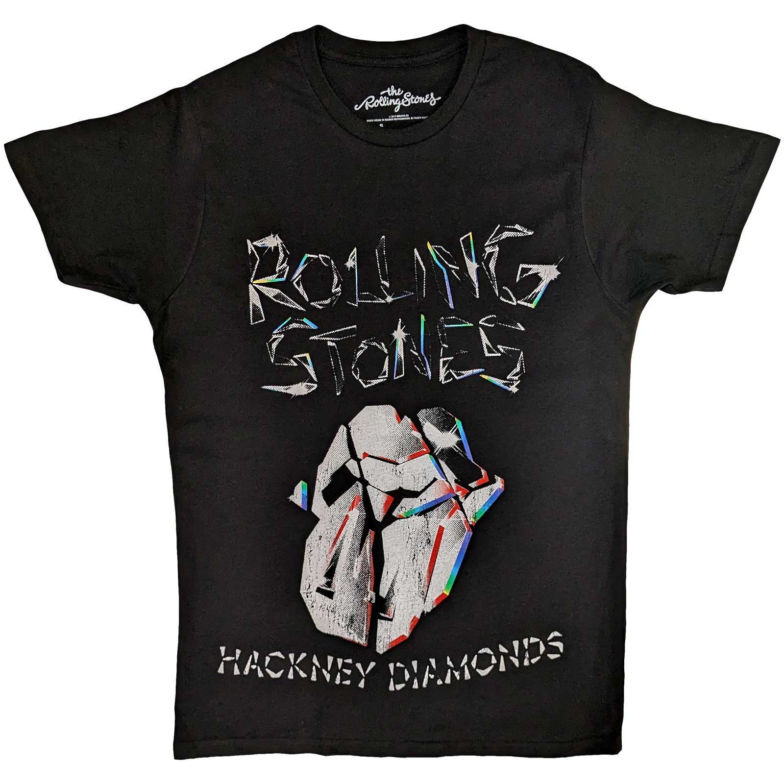 The Rolling Stones tričko Hackney Diamonds Faded Logo Čierna XL