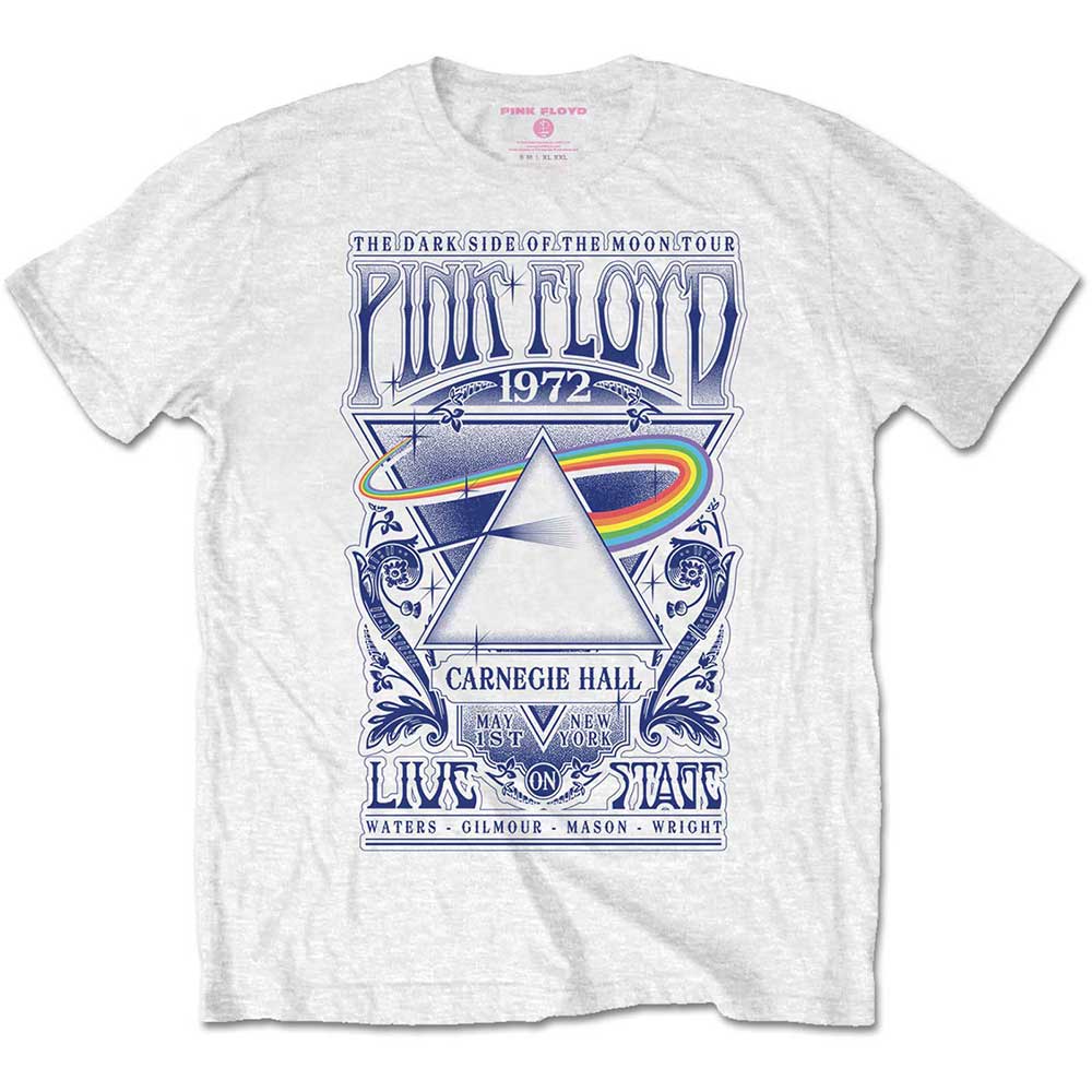 Pink Floyd tričko Carnegie Hall Poster Biela 11-12 rokov
