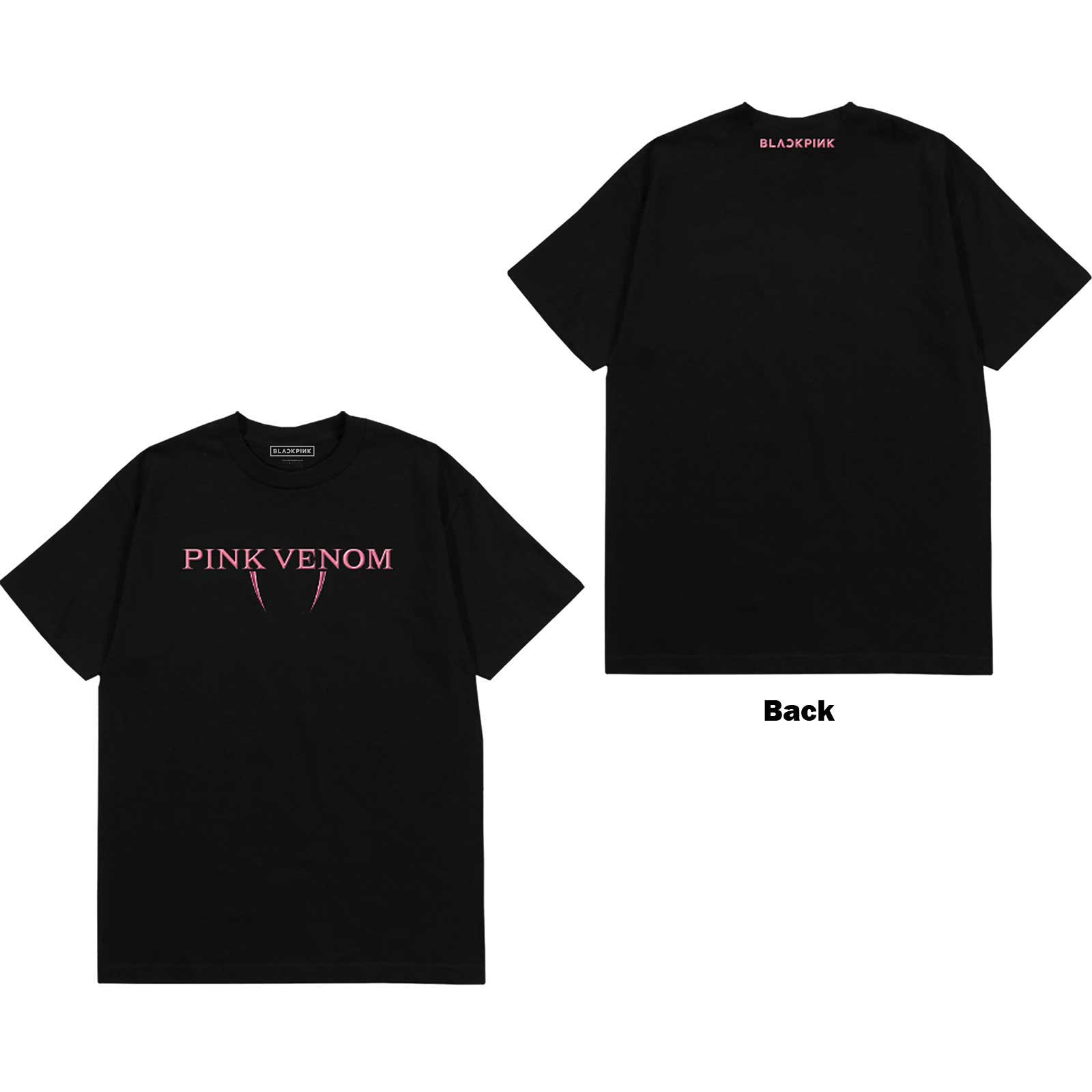 Blackpink tričko Pink Venom Logo Čierna XL