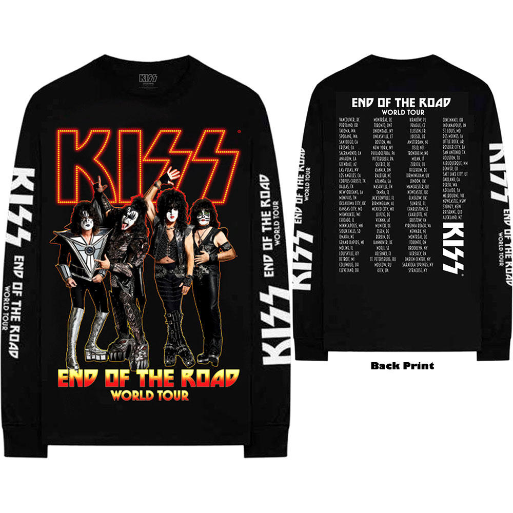 Kiss tričko End Of The Road Tour Čierna L