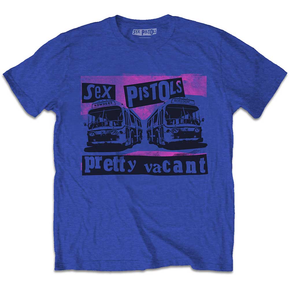 Sex Pistols tričko Pretty Vacant Coaches Modrá S