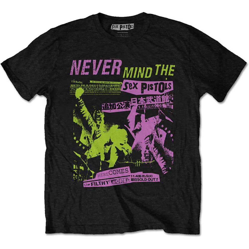 Sex Pistols tričko Japanese Poster Čierna S