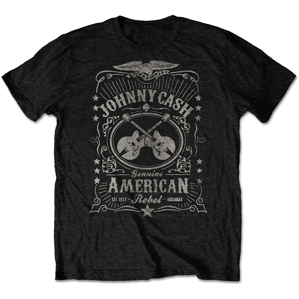 Johnny Cash tričko American Rebel Čierna XL