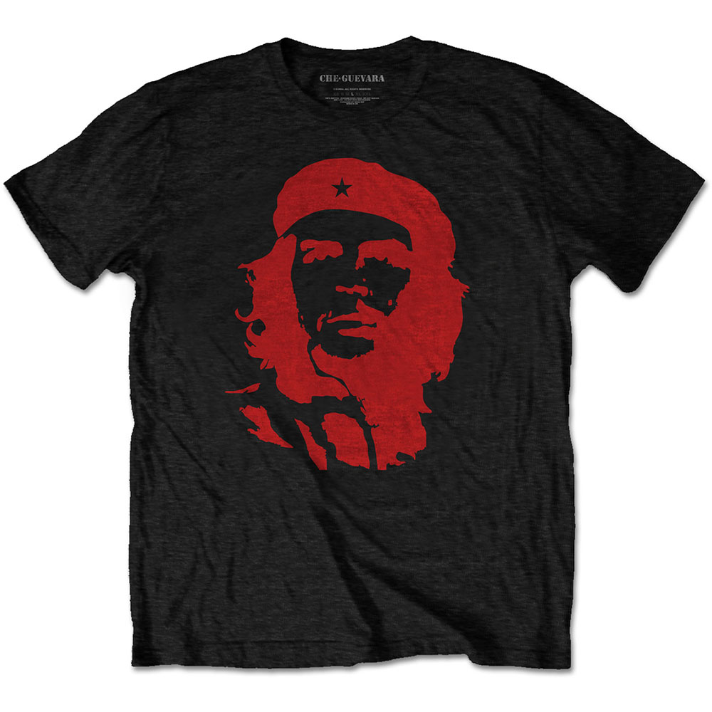 Che-Guevara tričko Red on Black Čierna XXL