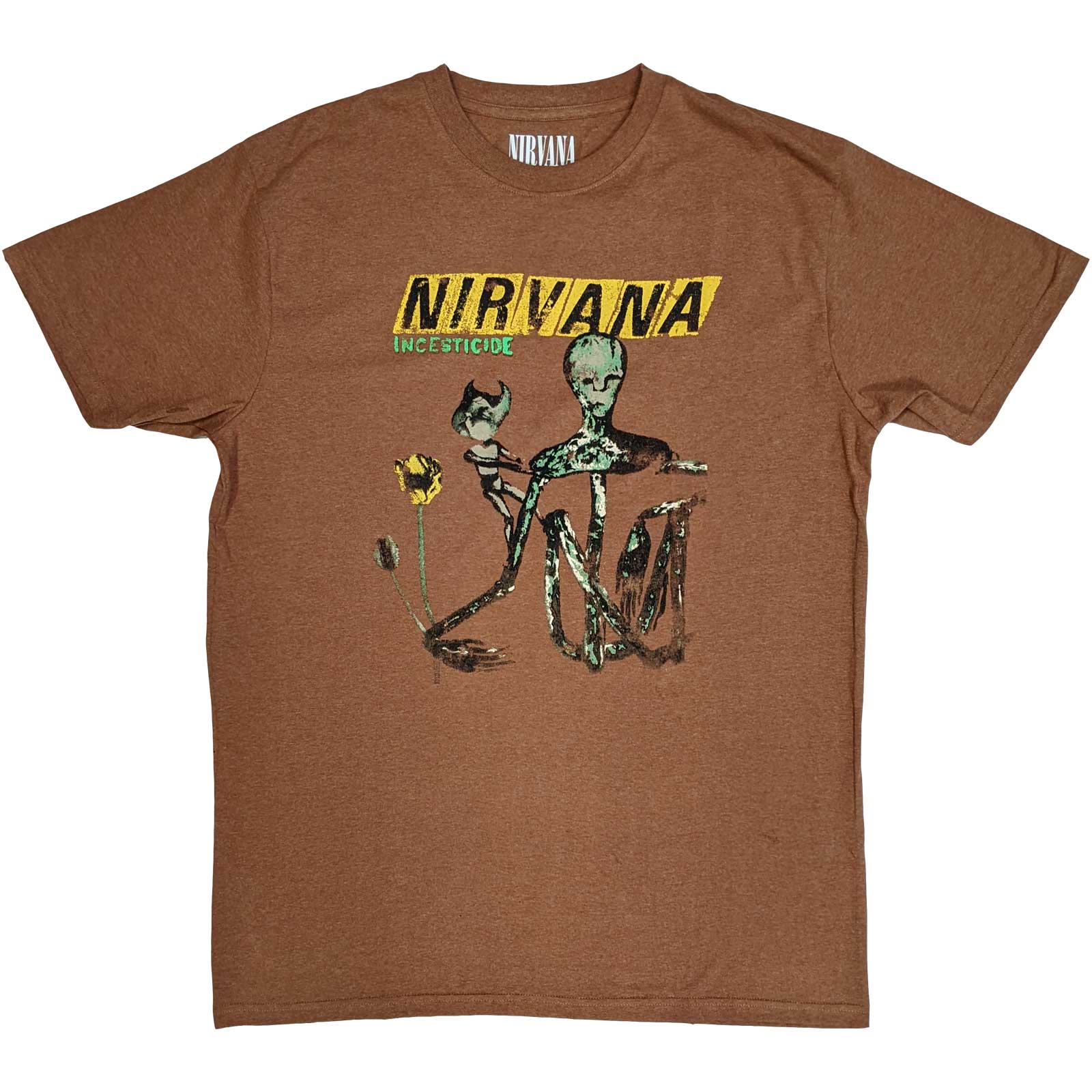 Nirvana tričko Incesticide Hnedá XL