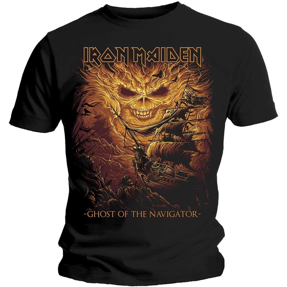 Iron Maiden tričko Ghost of the Navigator Čierna XXL