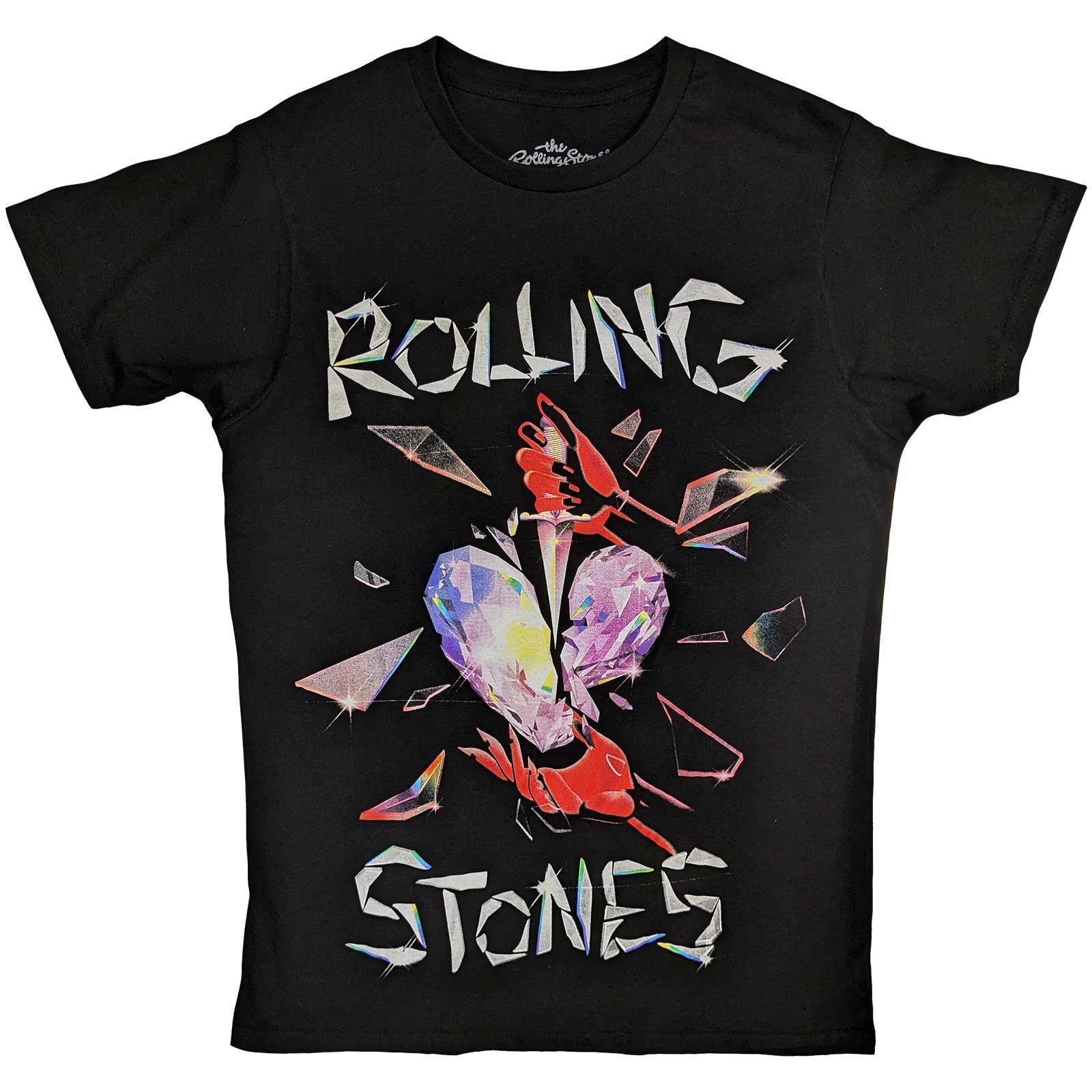 The Rolling Stones tričko Hackney Diamonds Heart Čierna S
