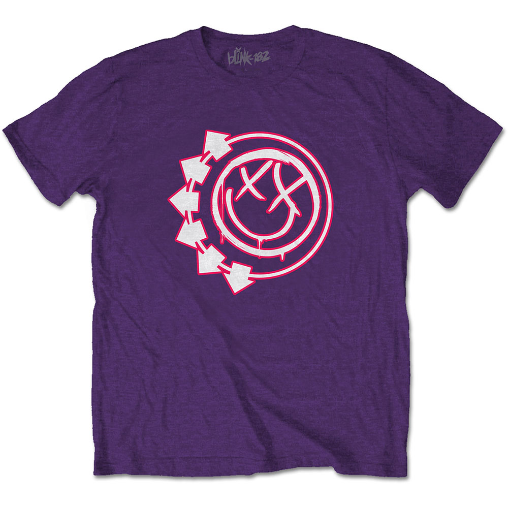 Blink 182 tričko Six Arrow Smiley Fialová XL