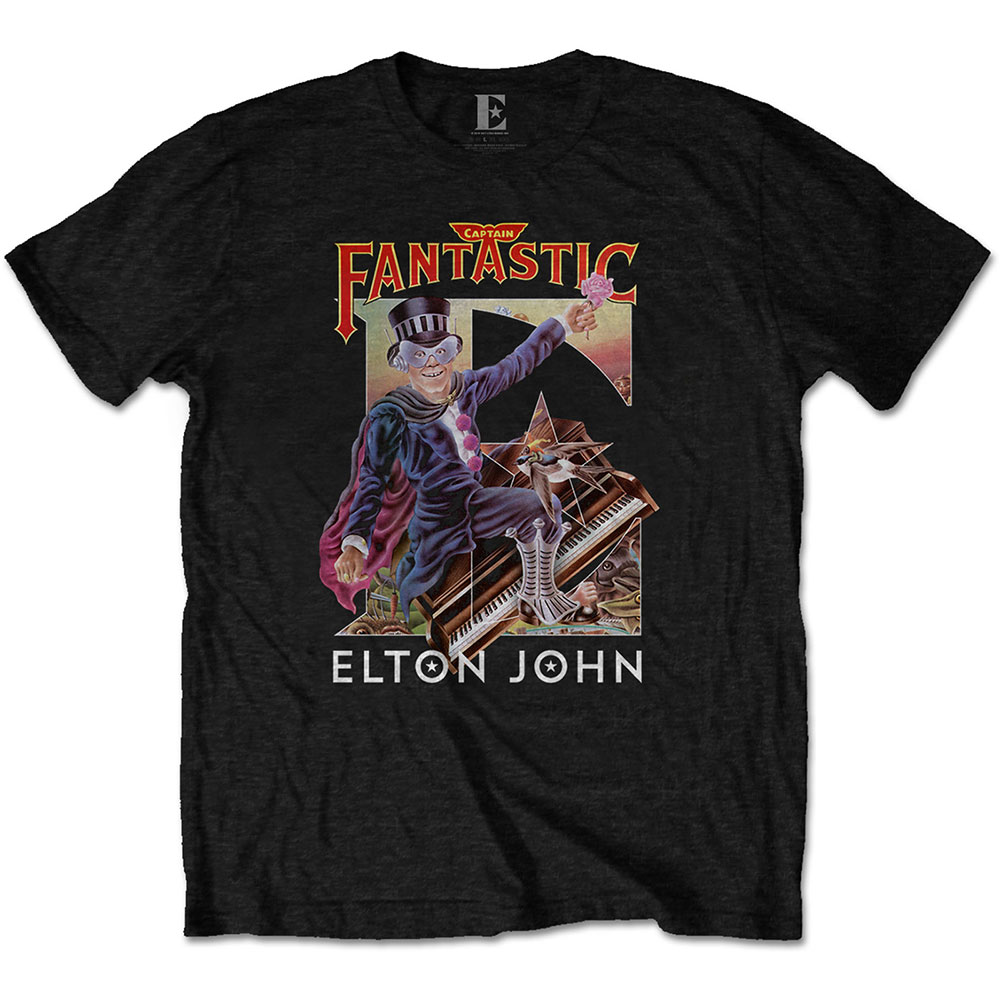 Elton John tričko Captain Fantastic Čierna S