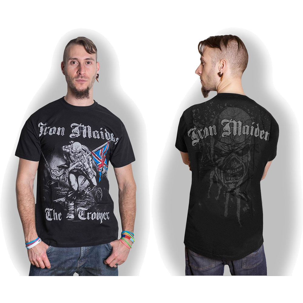Iron Maiden tričko Sketched Trooper Čierna S
