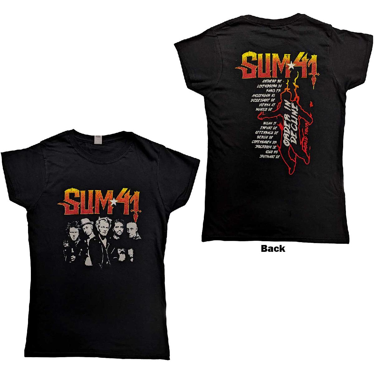 Sum 41 tričko Order In Decline Tour 2020 Band Photo Čierna S