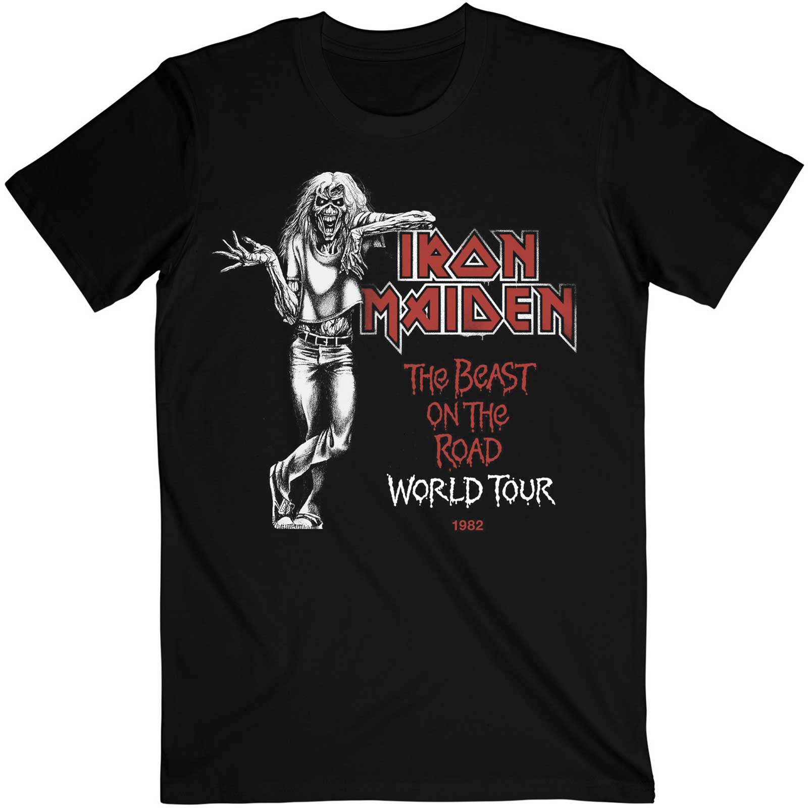 Iron Maiden tričko Beast Over Hammersmith World Tour \'82 Čierna S