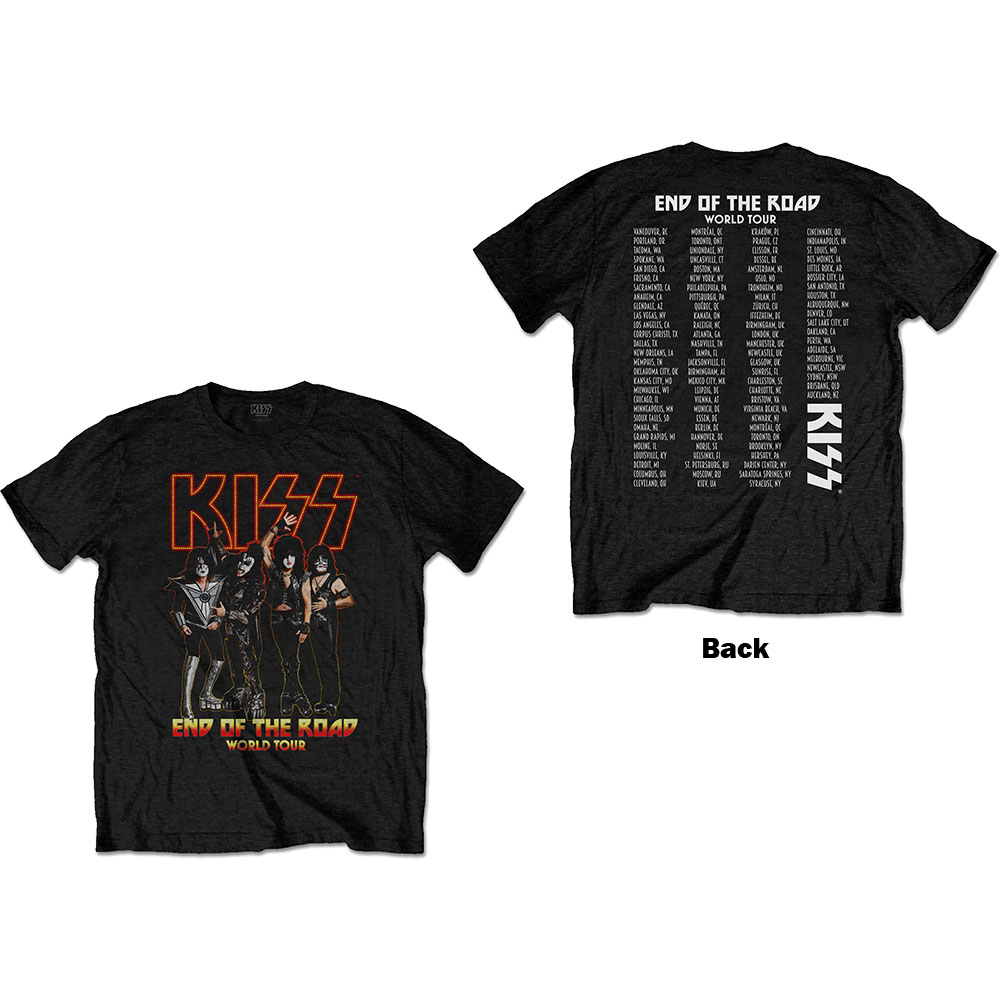 Kiss tričko End Of The Road Tour Čierna S