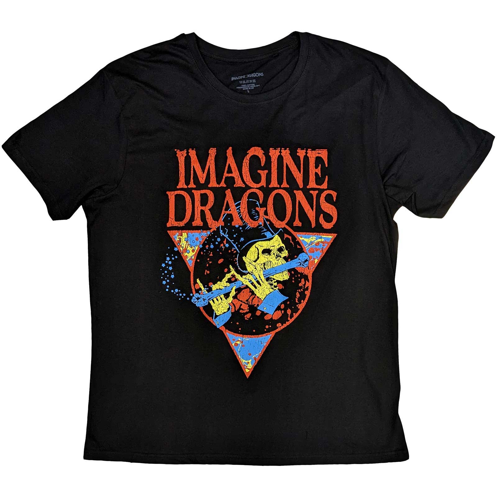 Imagine Dragons tričko Skeleton Flute Čierna M