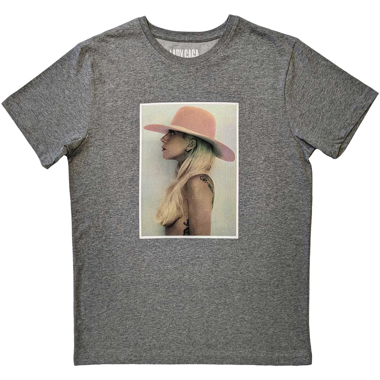 Lady Gaga tričko Pink Hat Šedá M