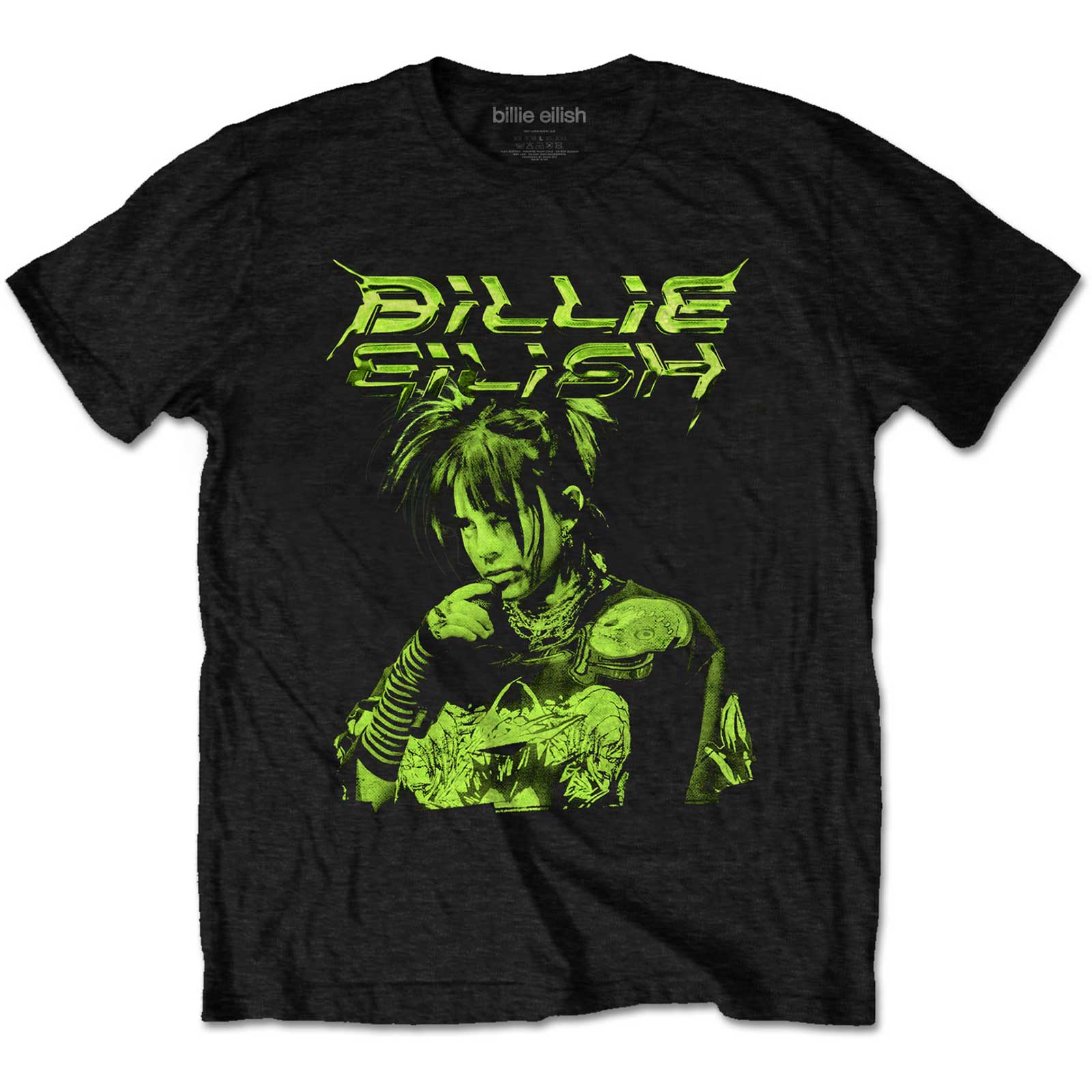 Billie Eilish tričko Illustration Čierna XL