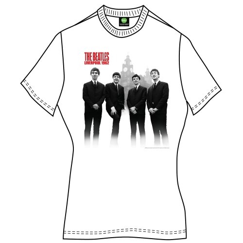 The Beatles tričko In Liverpool Biela S