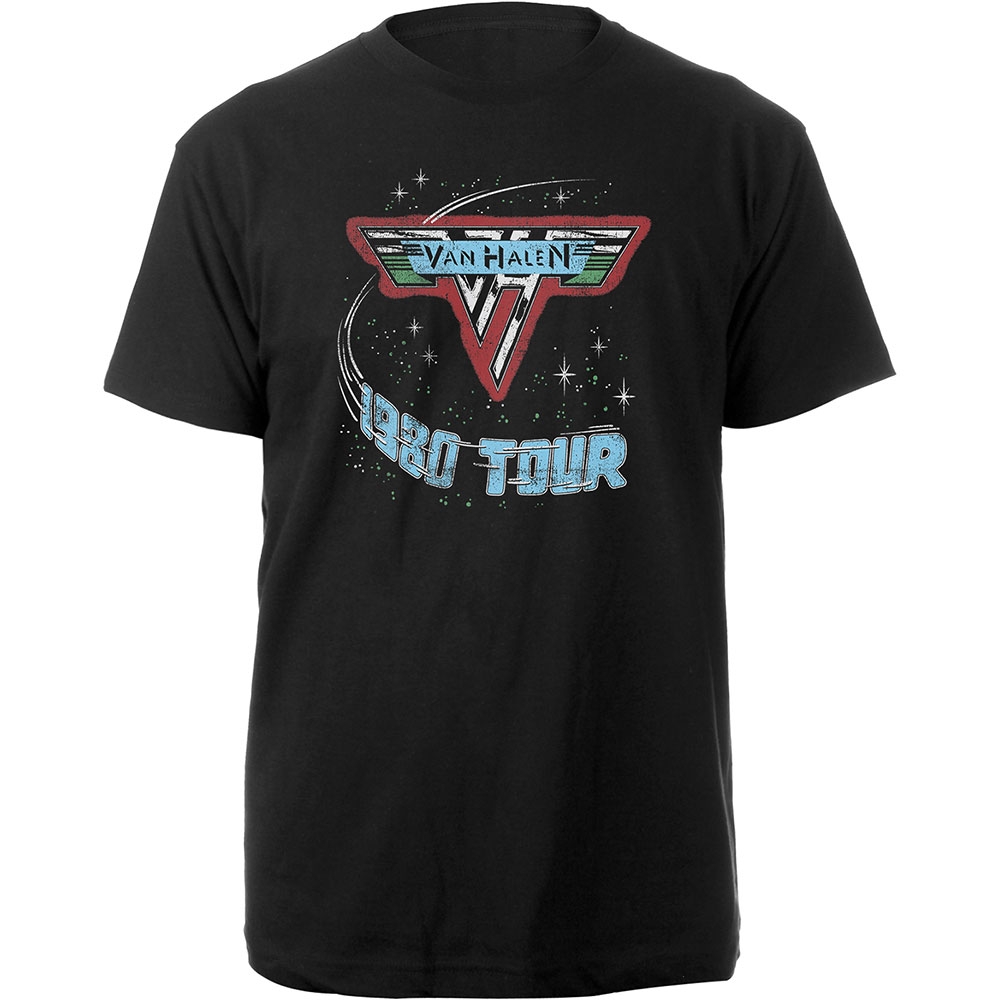 Van Halen tričko 1980 Tour Čierna XXL