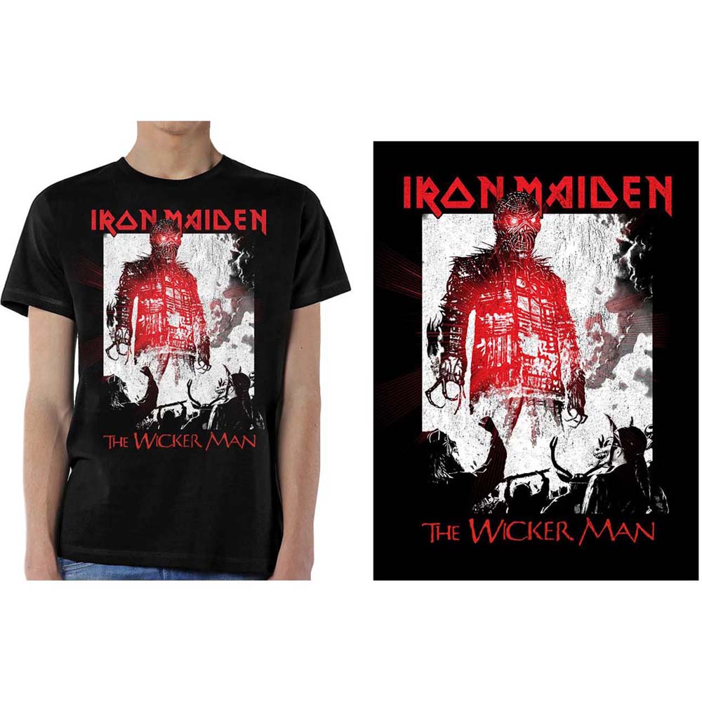 Iron Maiden tričko The Wicker Man Smoke Čierna XL