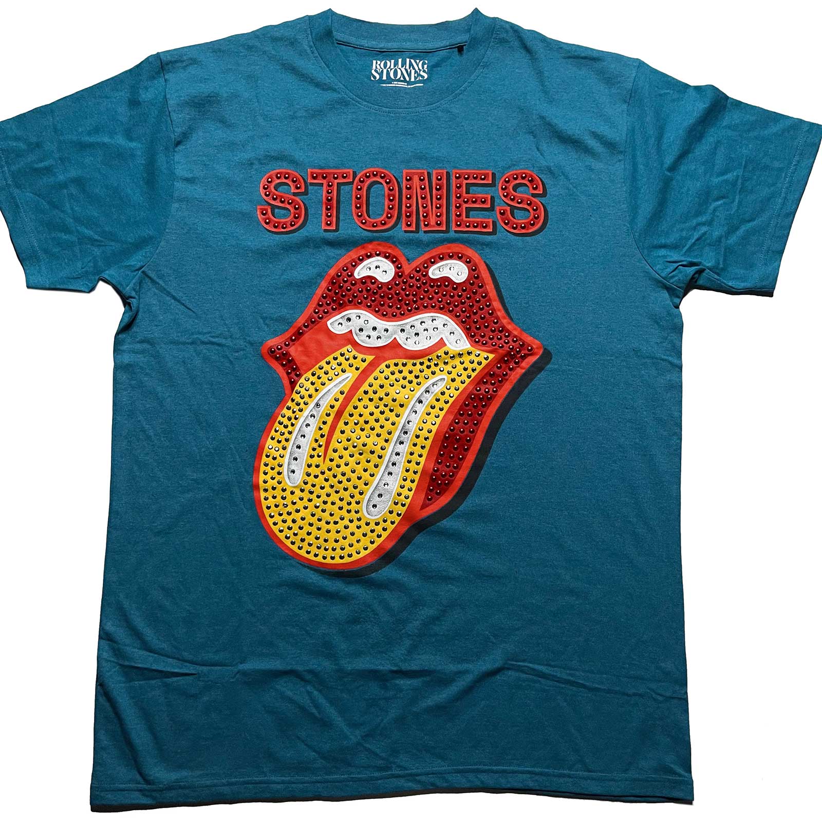 The Rolling Stones tričko Dia Tongue Havajská modrá M