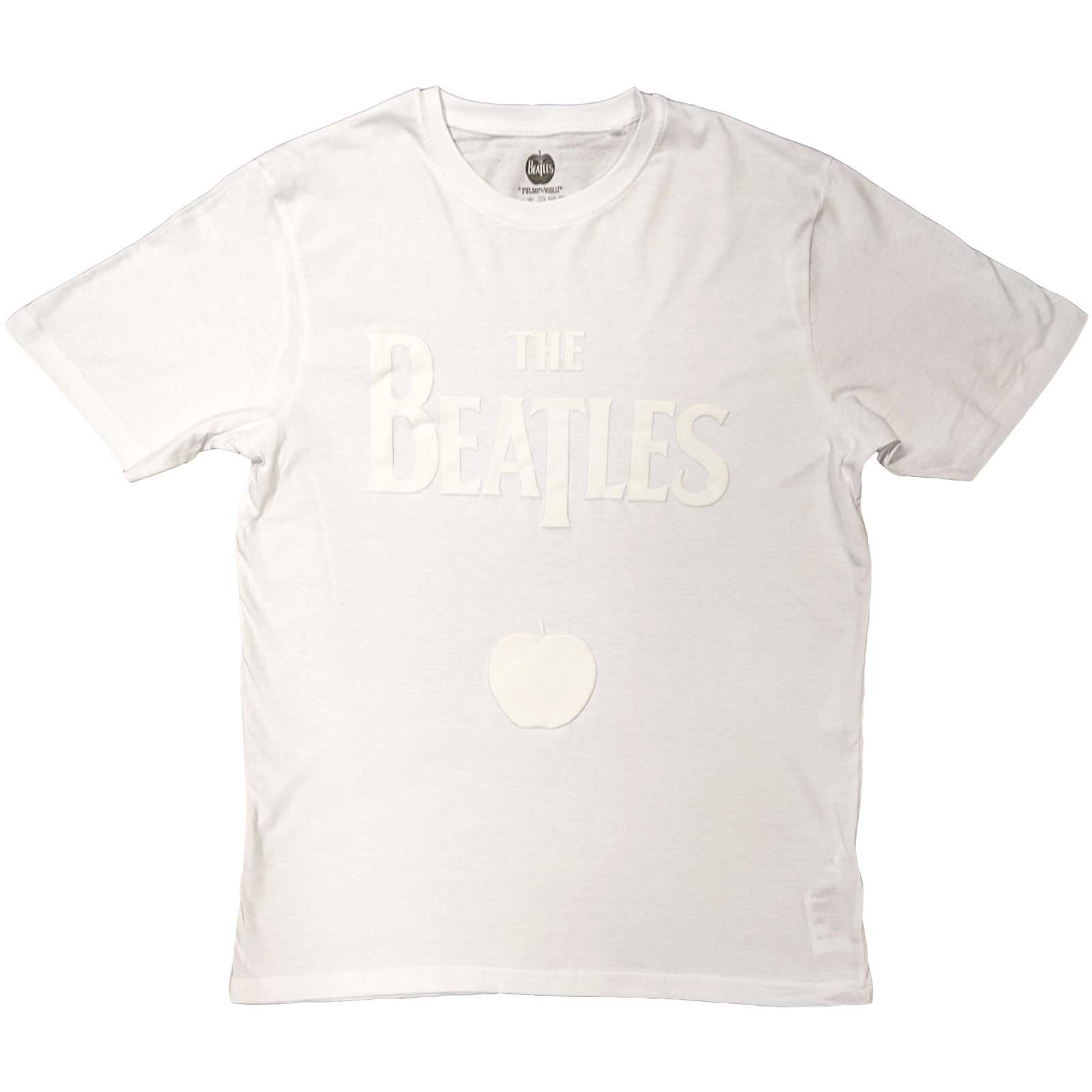 The Beatles tričko Logo & Apple Biela S